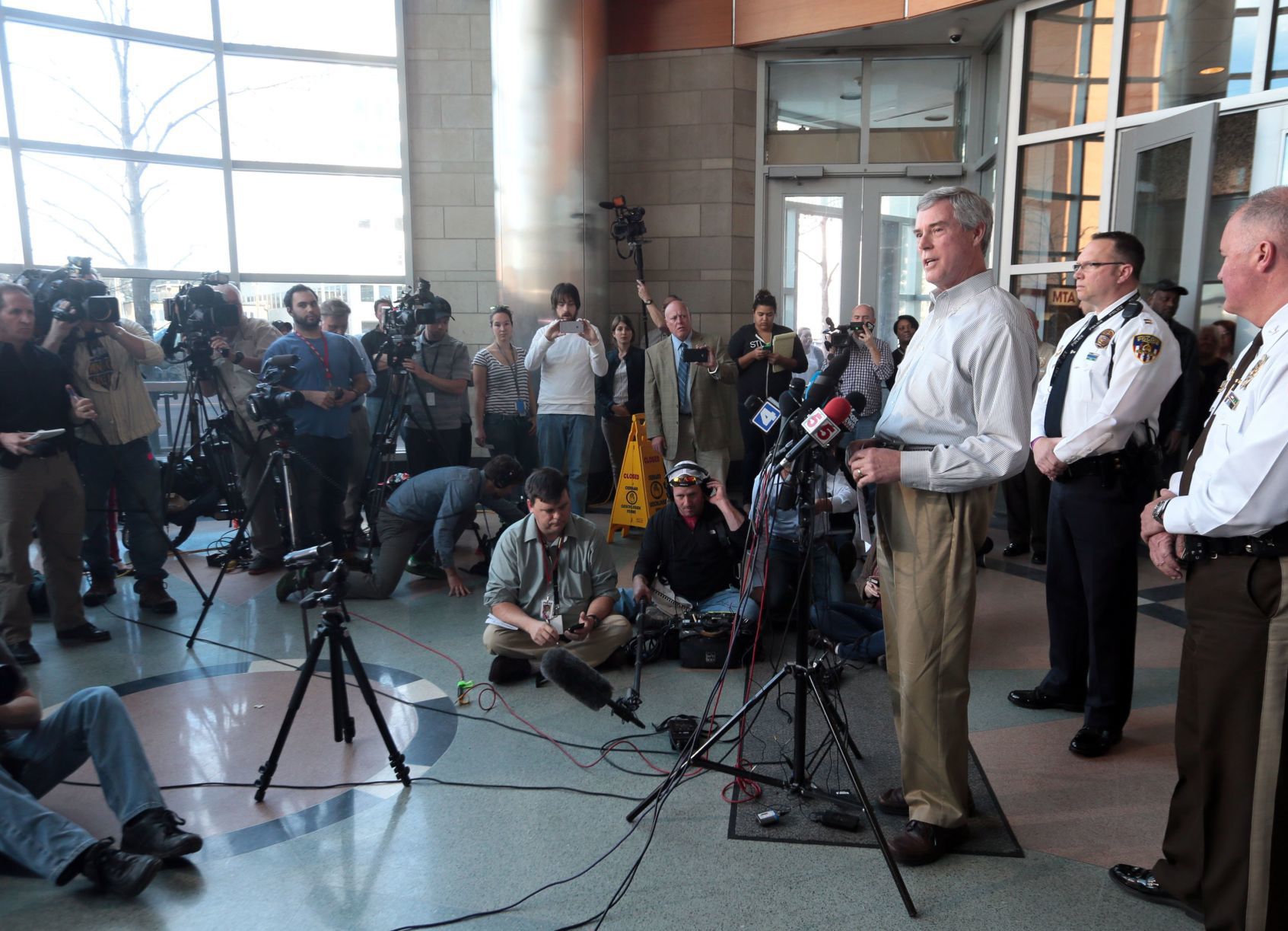 Prosecutor: Man held in wounding of two officers at Ferguson may have been shooting at someone else